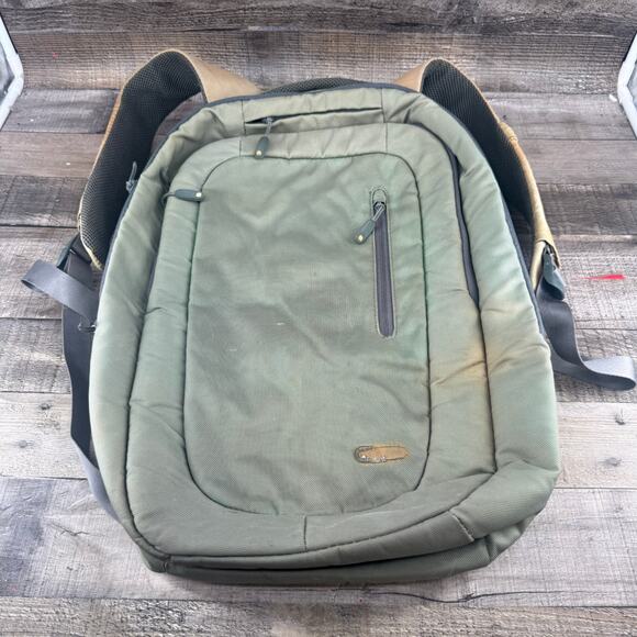 Incase Compact Backpack Laptop Padded Green Tan - Picture 1 of 16